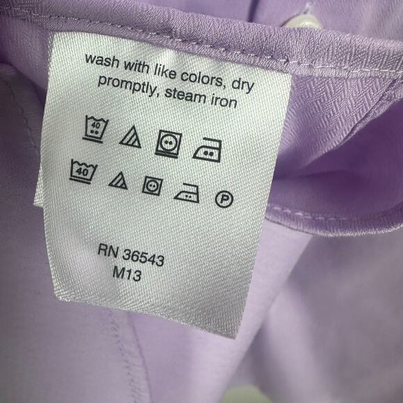 Michael Kors Mens Slim Long Sleeve Button-Up Light Purple Shirt Large 16 1/2 - Picture 10 of 10